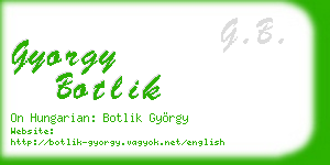 gyorgy botlik business card