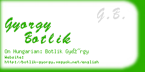 gyorgy botlik business card